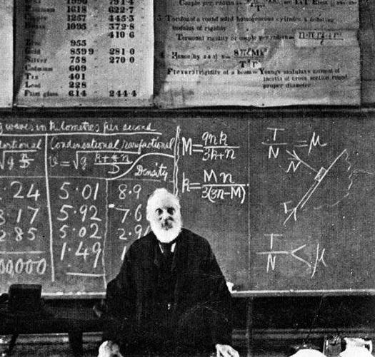 Fotografia de Lord Kelvin em sua &uacute;ltima palestra